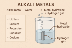 alkali metal reaction with water