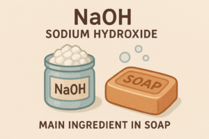 NaOH - main ingredient of the soap 