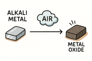 Alkali metals reaction with Air