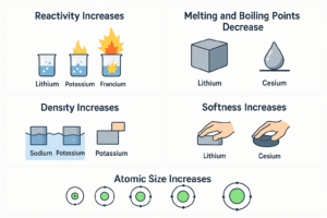Trends Down Group 1 - Alkali Metals
