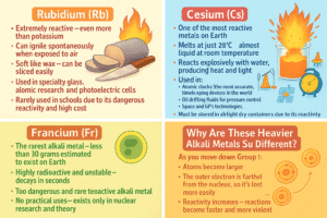 How Rubidium, Cesium, and Francium Are Different from Other Alkali Metals