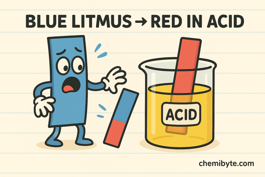 litmus papers in acid
