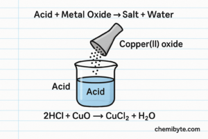 Acid + Metal Oxide or Metal Hydroxide reaction 